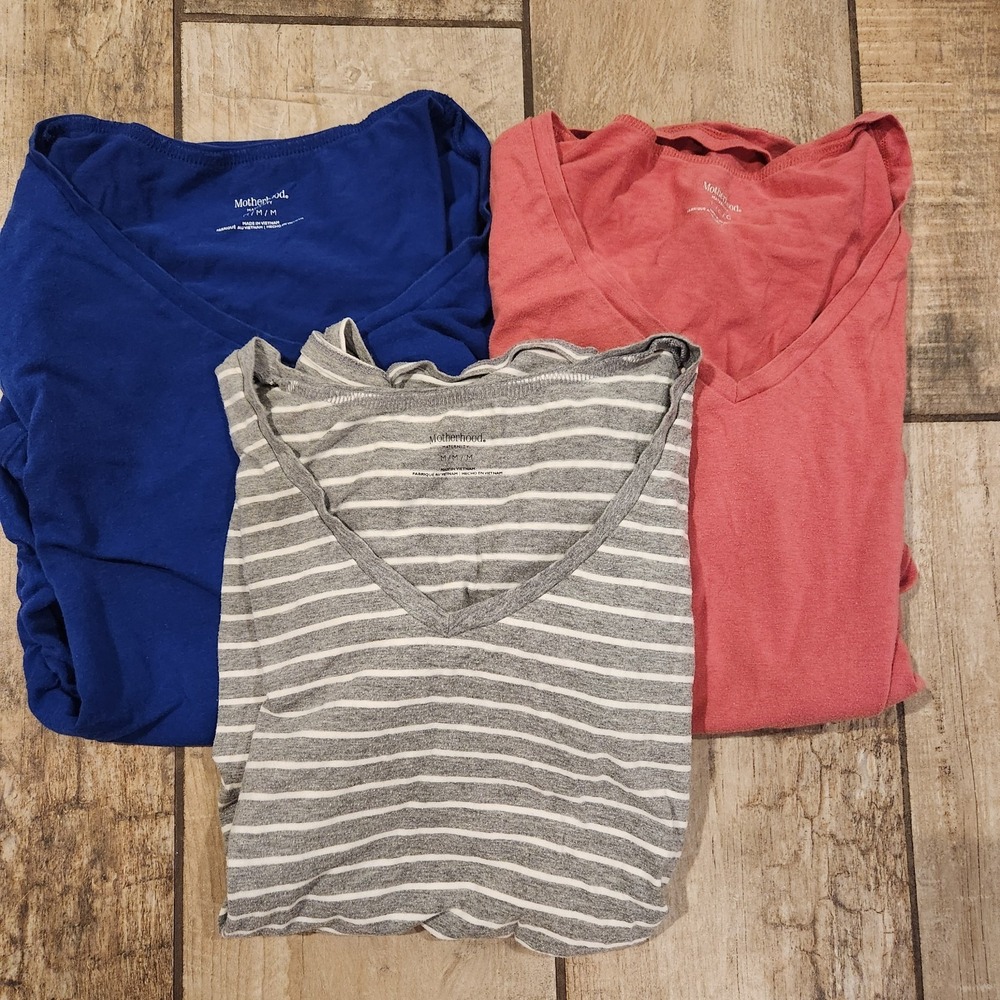 Motherhood Maternity Shirts Lot Of 3 Size Medium And Large